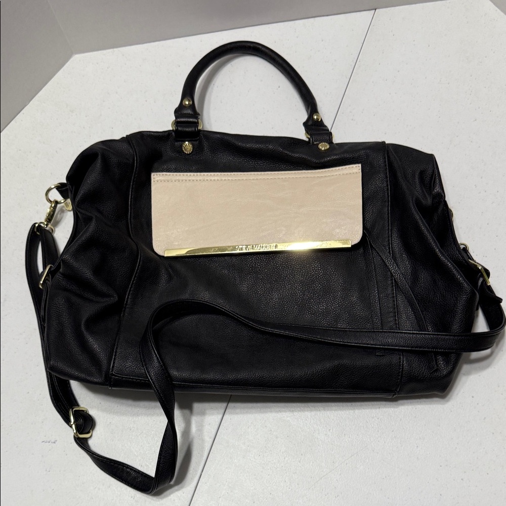Black and Cream Women's Bag